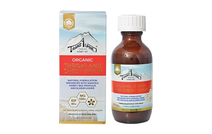 Organic Throat and Chest syrup with Propolis and Manuka honey