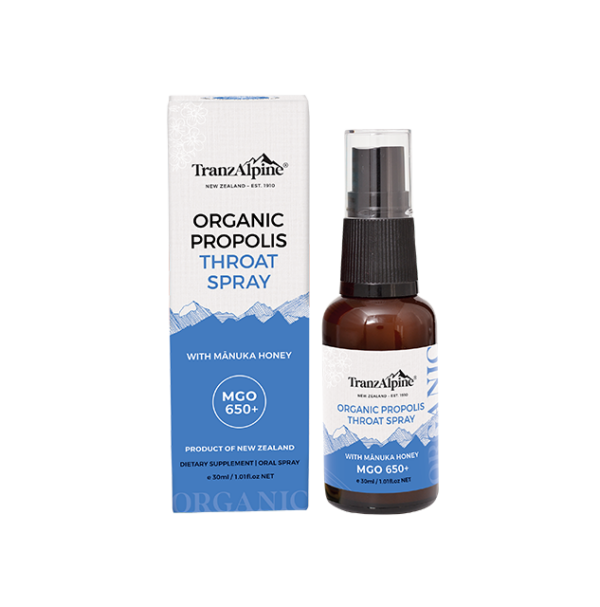 Organic Propolis and Manuka Honey Throat Spray MGO650+