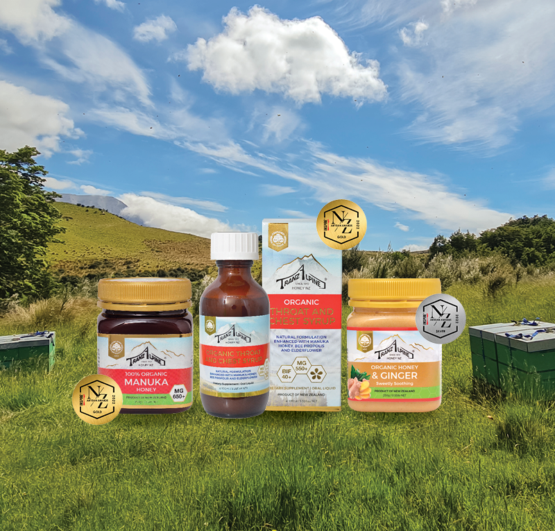 TranzAlpine Honey - Award Winning organic products 640x613.5 artisan gold and silver awards