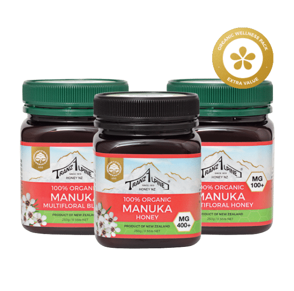 TranzAlpineHoney Wellness Subscription Pack products - 3 jars of honey