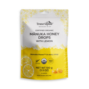 Organic Mānuka Honey Drops MGO950+ with Lemon