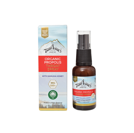 Organic Propolis throat spray with Manuka honey UMF15+