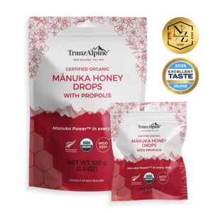 Organic Mānuka Honey Drops MGO550+ with Propolis
